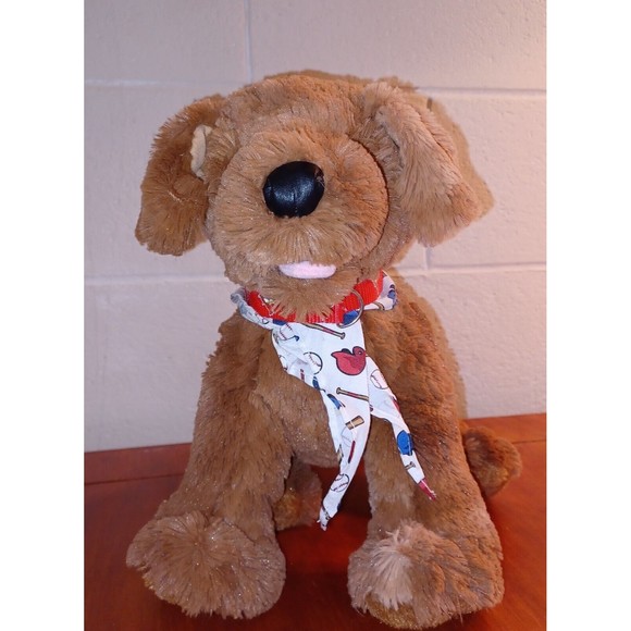 Build A Bear 'Dugout Dog' Baseball Puppy Plush With Bandana & Cardinals Collar - Picture 6 of 11